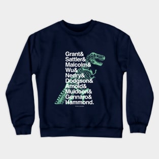 Jurassic Park Character Names Crewneck Sweatshirt